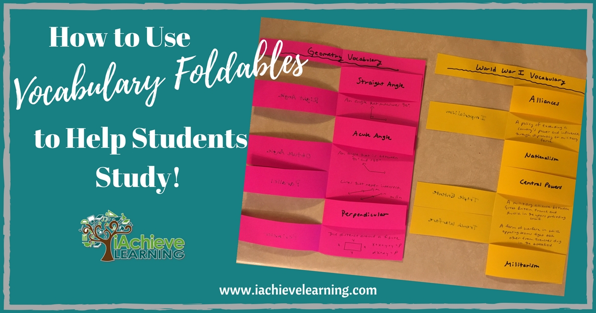 how-to-use-vocabulary-foldables-to-help-students-study-iachieve-learning