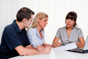 husband and wife in a counseling session